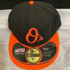 New Era Baltimore Orioles 5950 Size  7 3/4  "Official On-Field" Fitted Cap